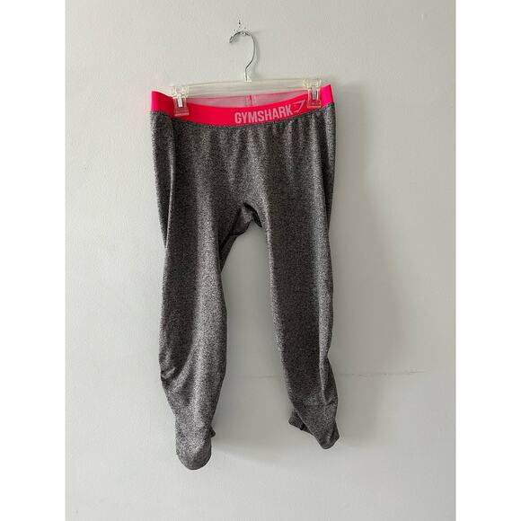 Gymshark Leggings Women's 8-10 Heather Gray Low Rise Cropped Activewear Sporty - Picture 1 of 7